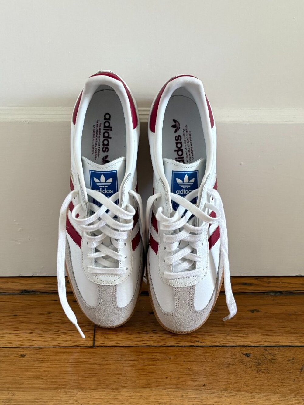 Samba OG Mens Lifestyle Shoes (White/Burgundy/Gum) | Size 9.5 | BRAND NEW!! - Picture 2 of 5